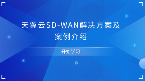 天翼云SD-WAN解决方案及案例介绍 