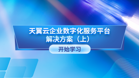 天翼云企业数字化服务平台解决方案（上） 