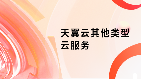 天翼云其他类型云服务 